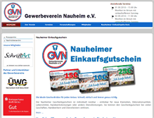 Tablet Screenshot of gewerbeverein-nauheim.de